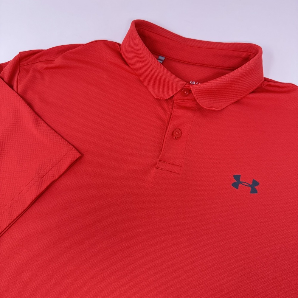 Under Armour Shirt‎ Mens Large Red Performance Polo Golf Athletic Lightweight
